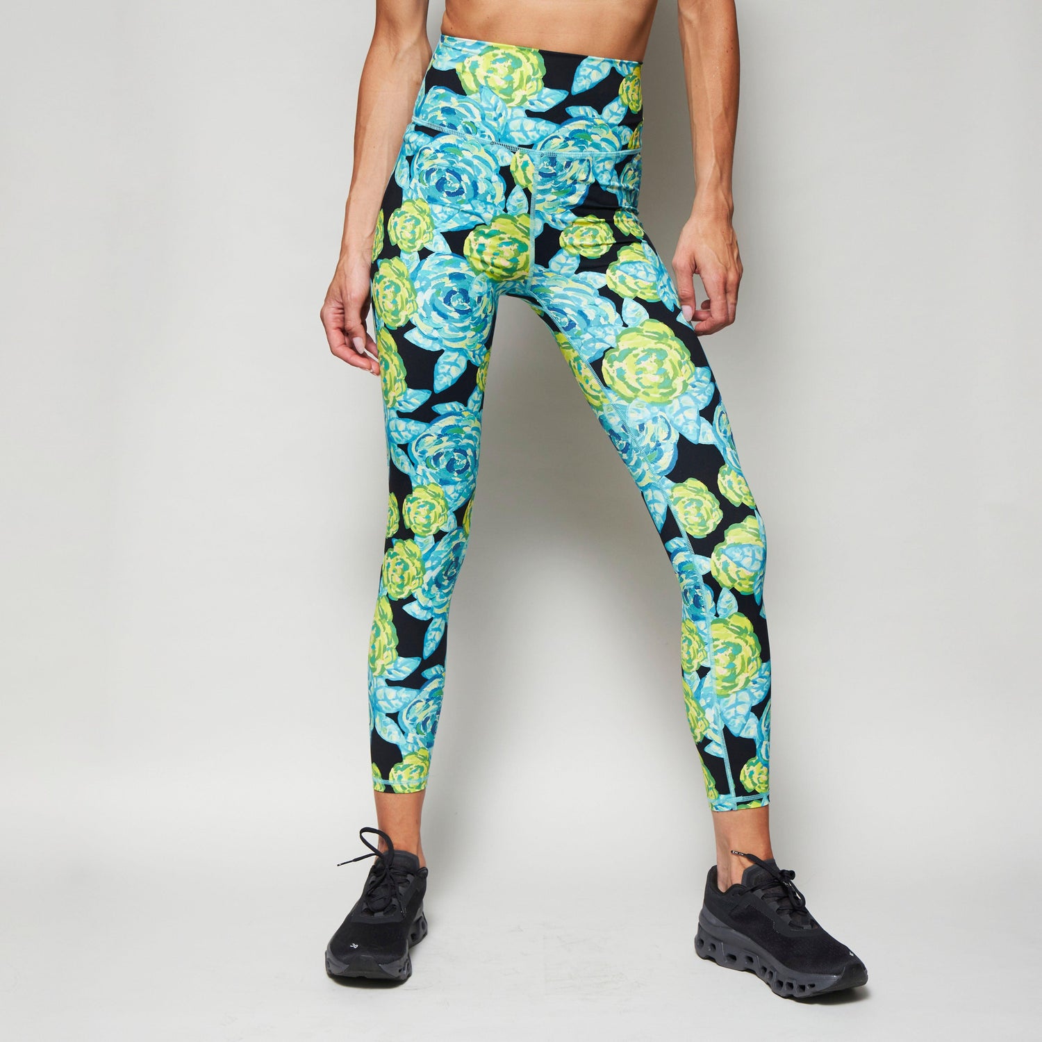 7/8 Leggings Neon Flowers - Sweat Hard