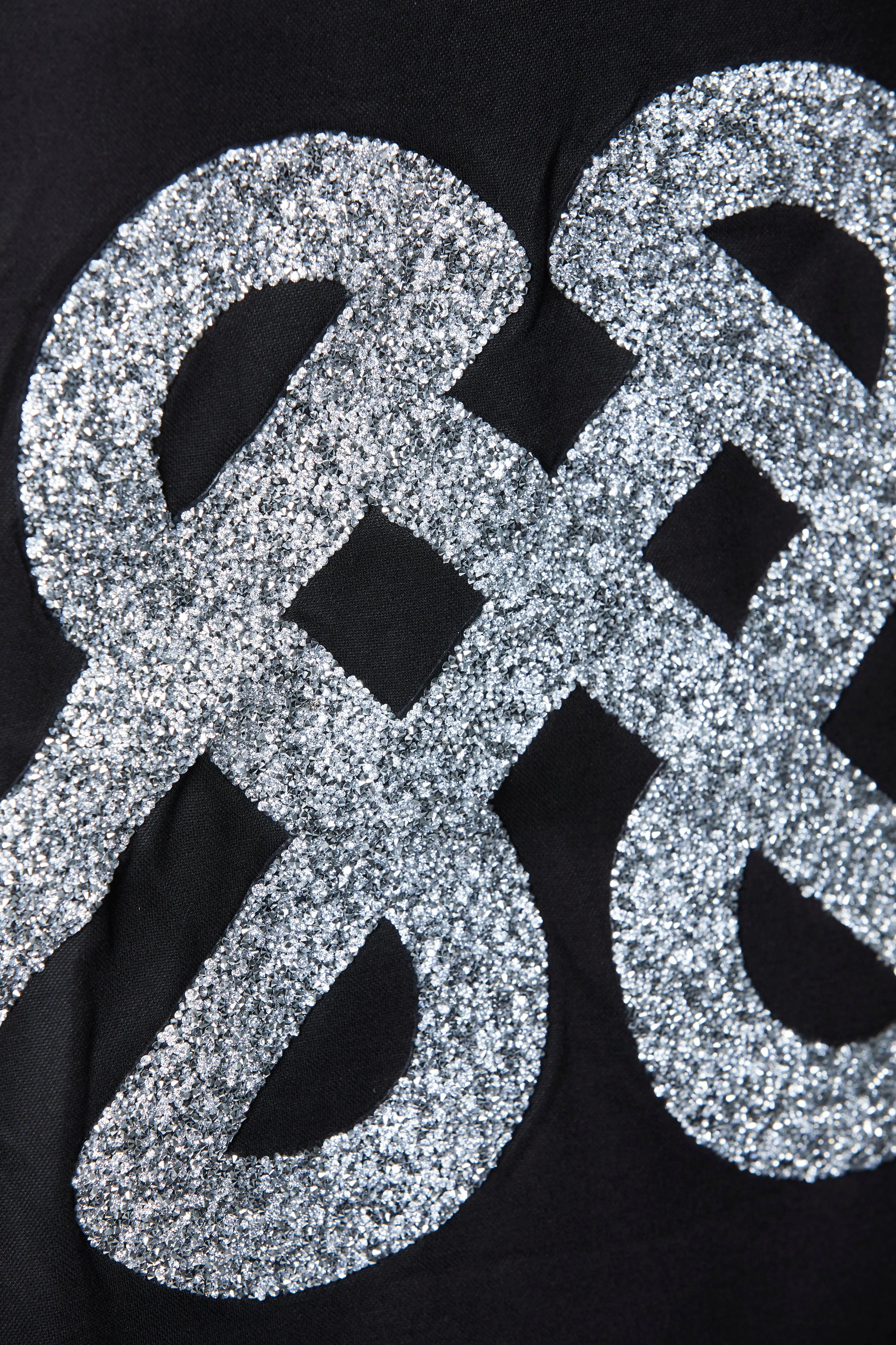 Polera Negra Crystal Logo